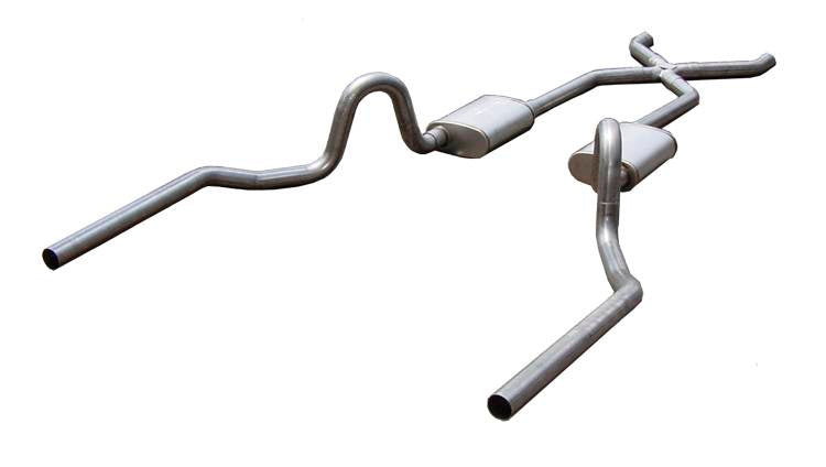 Pypes Performance Exhaust PYPSGA10R 64-72 GM A-Body 2.5in Crossmember Back Exhaust