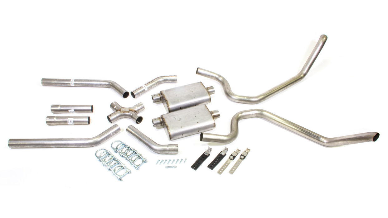 Pypes Performance Exhaust PYPSGB10S 65-69 B-Body 2.5in Exhau st System w/X-Pipe