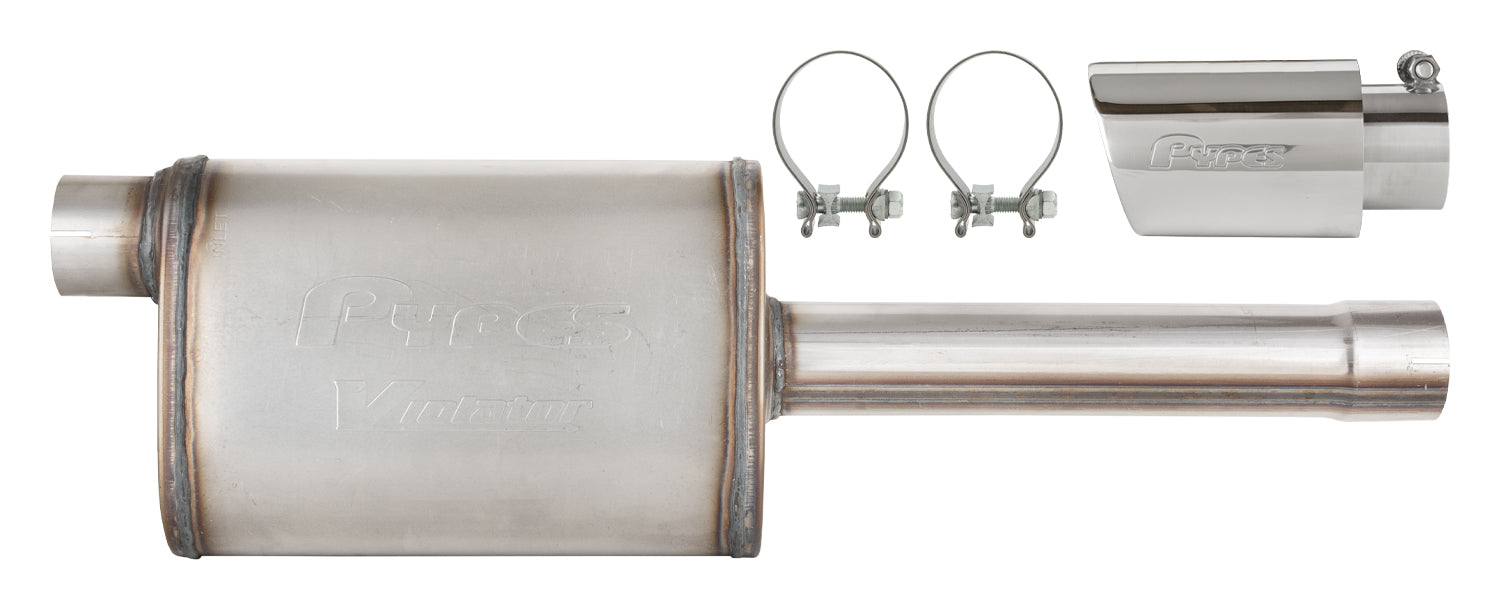 Pypes Performance Exhaust PYPSGT32V 19-25 GM P/U Muffler/Tip Kit Chrome