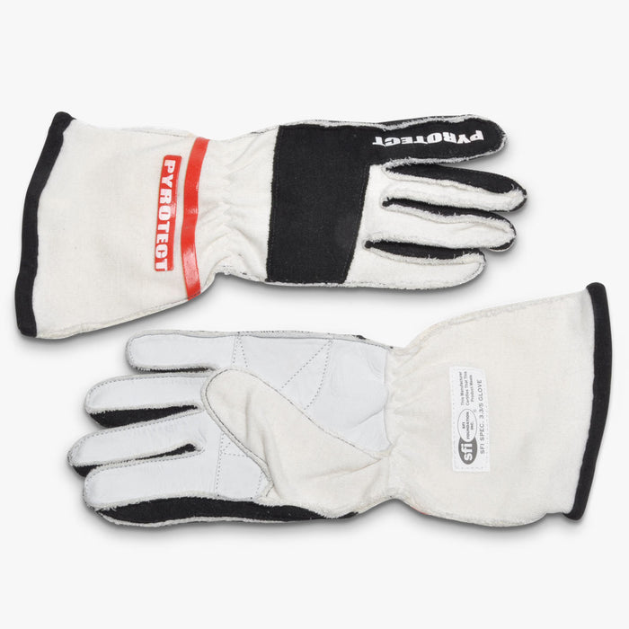 Pyrotect PYRGP230420 Glove PRO 2 Layer White Large SFI-5
