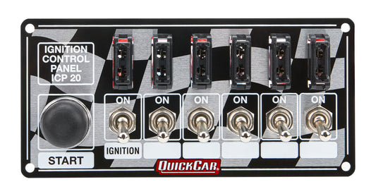 Quickcar Racing Products QRP50-163 Ignition Panel Fused w/Start Button