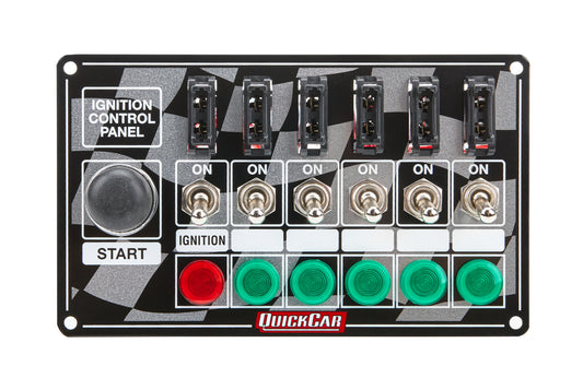 Quickcar Racing Products QRP50-164 Ignition Panel Fused w/Start Button & Lights