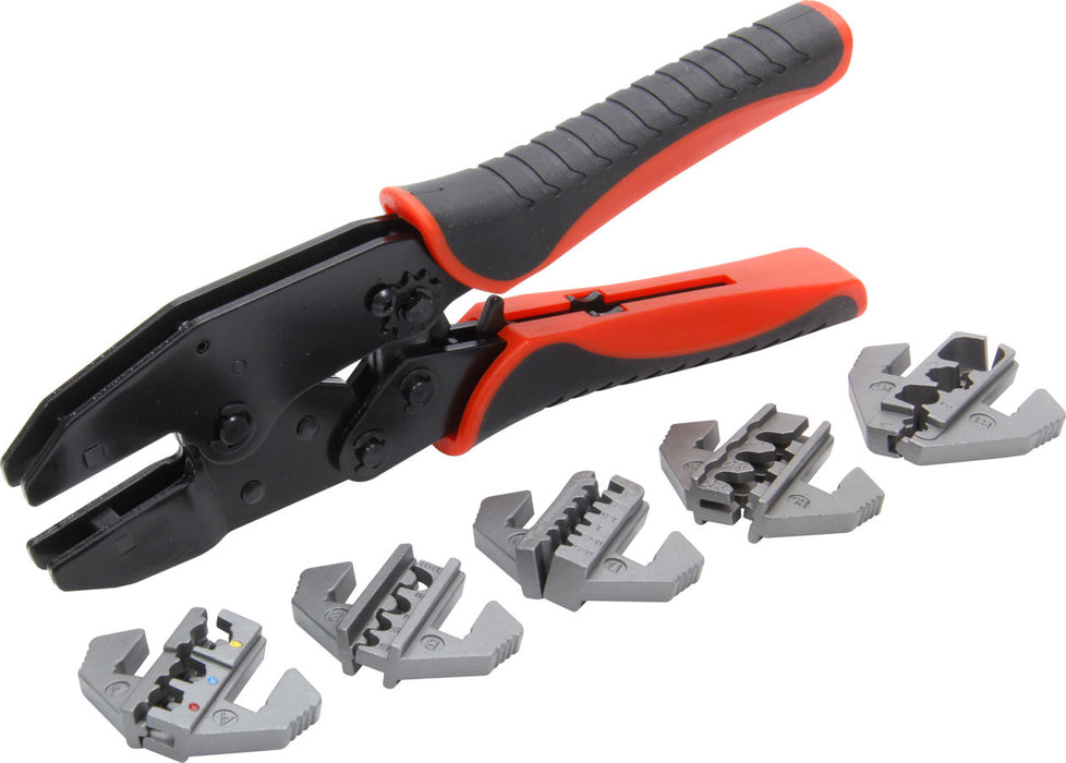 Quickcar Racing Products QRP50-395 Ratcheting Wire Crimper with Dies