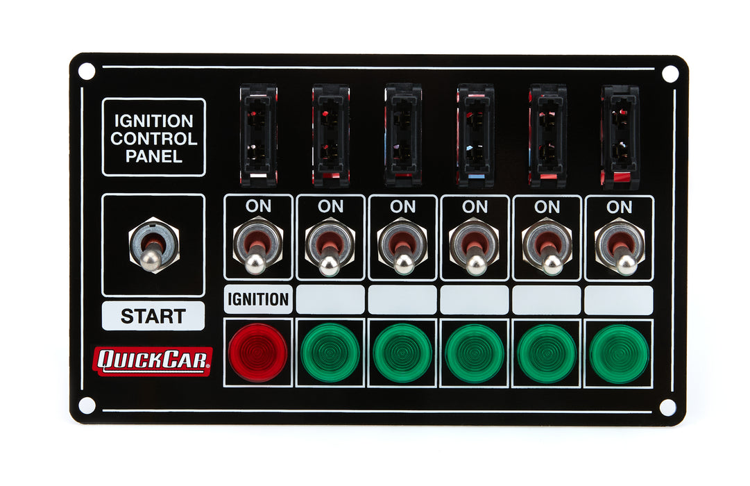 Quickcar Racing Products QRP50-7164 Ignition Panel - Extreme Fused w/Lights