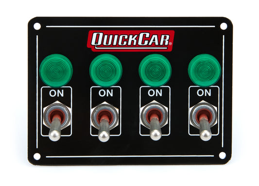 Quickcar Racing Products QRP50-718 Accessory Panel 4 Switch w/Pilot Weatherproof
