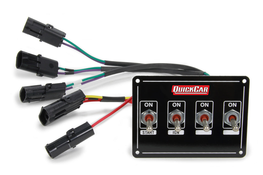 Quickcar Racing Products QRP50-7414 Ignition Panel Extreme 4 4-Switch Dual Mag. Pckup