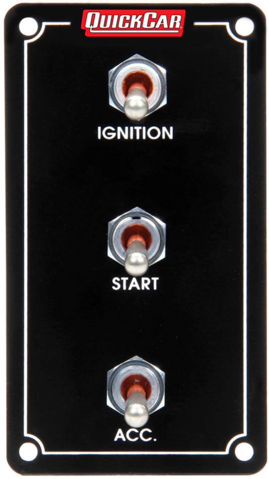 Quickcar Racing Products QRP50-7911 Ign. Panel Extreme Vert. 3 Switch Dual Ignition
