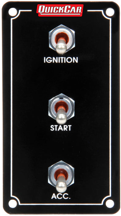 Quickcar Racing Products QRP50-7911 Ign. Panel Extreme Vert. 3 Switch Dual Ignition