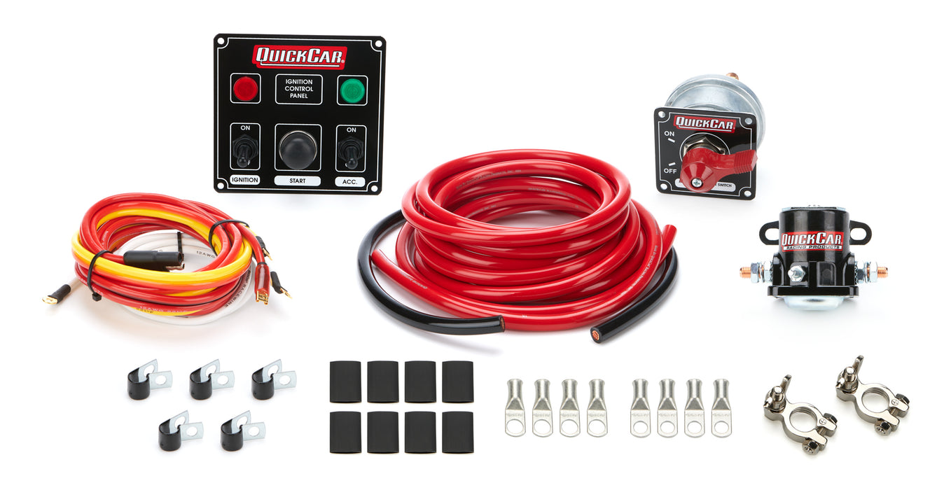 Quickcar Racing Products QRP50-831 Wiring Kit 4 Gauge with Black 50-822 Panel