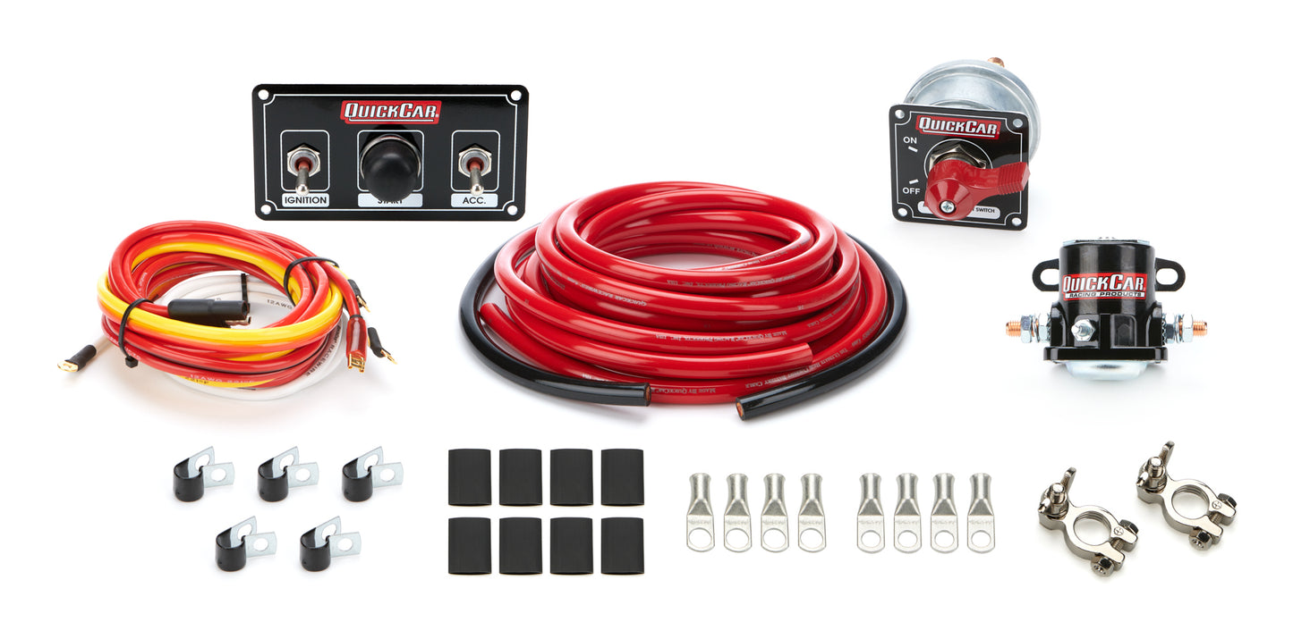 Quickcar Racing Products QRP50-832 Wiring Kit Premium 4 Ga w/Black 50-820 Panel
