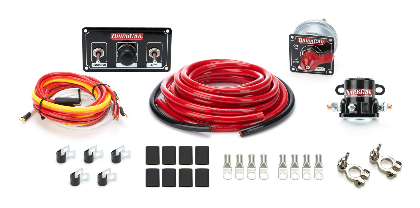 Quickcar Racing Products QRP50-832 Wiring Kit Premium 4 Ga w/Black 50-820 Panel