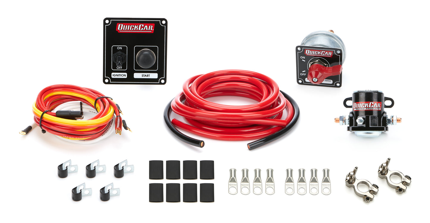 Quickcar Racing Products QRP50-835 Wiring Kit 4 Gauge with Black 50-802 Panel