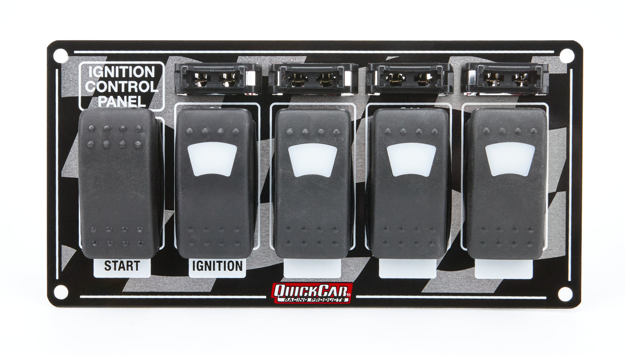 Quickcar Racing Products QRP52-164 Ignition Panel w/ Rocker Switches Fuses & Lights