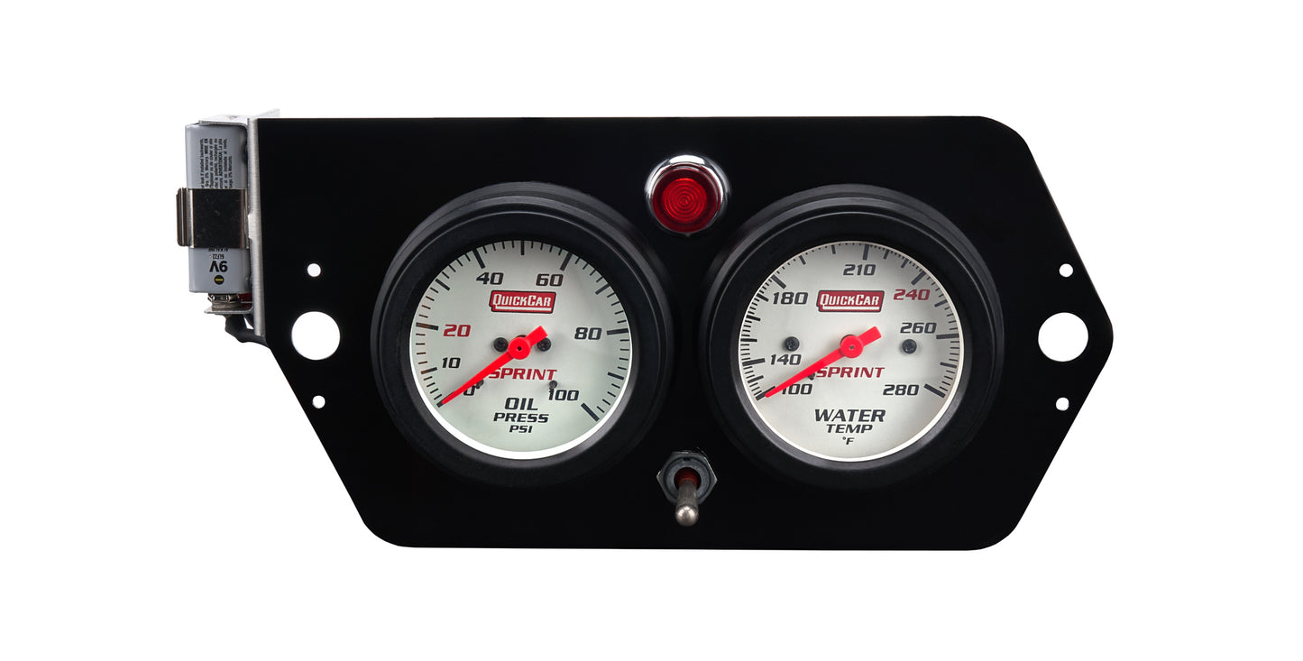 Quickcar Racing Products QRP61-6005-1 Gauge Panel Deluxe Sprint w/Mag Switch