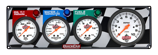 Quickcar Racing Products QRP61-60423 Gauge Panel OP/WT/FP w/Tach