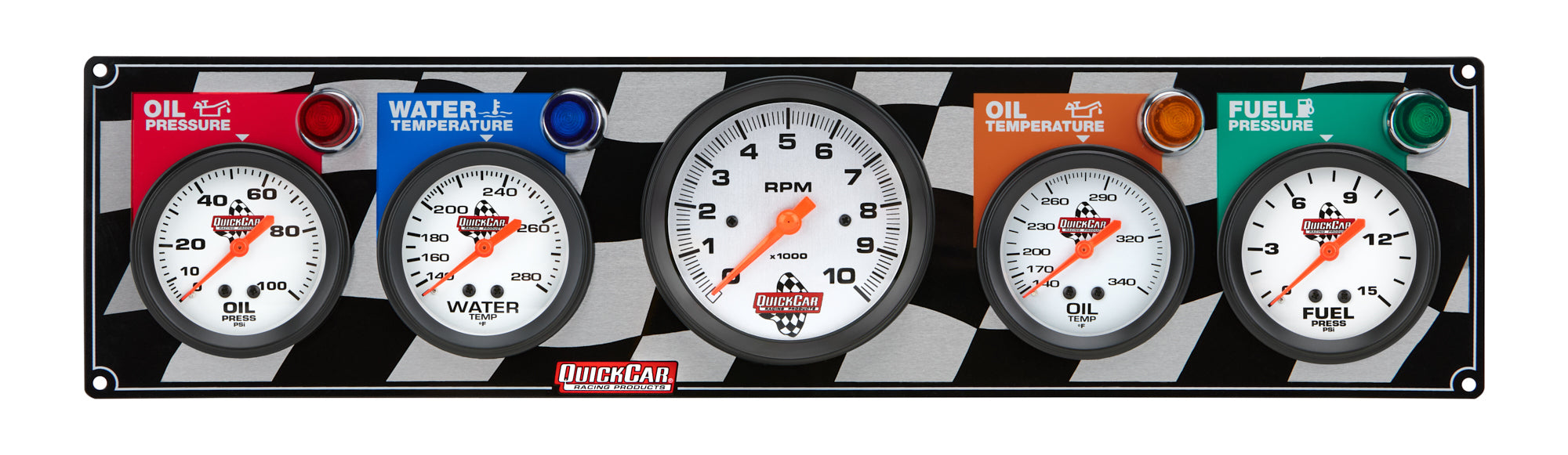 Quickcar Racing Products QRP61-60513 Gauge Panel OP/WT/OT/FP w/Tach