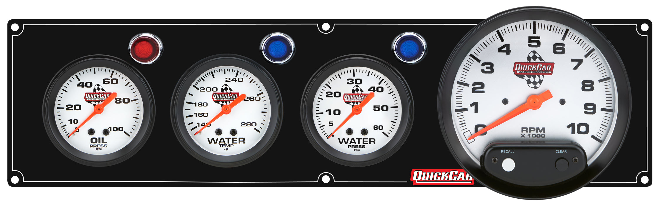 Quickcar Racing Products QRP61-6746 3-1 Gauge Panel OP/WT/WP Black