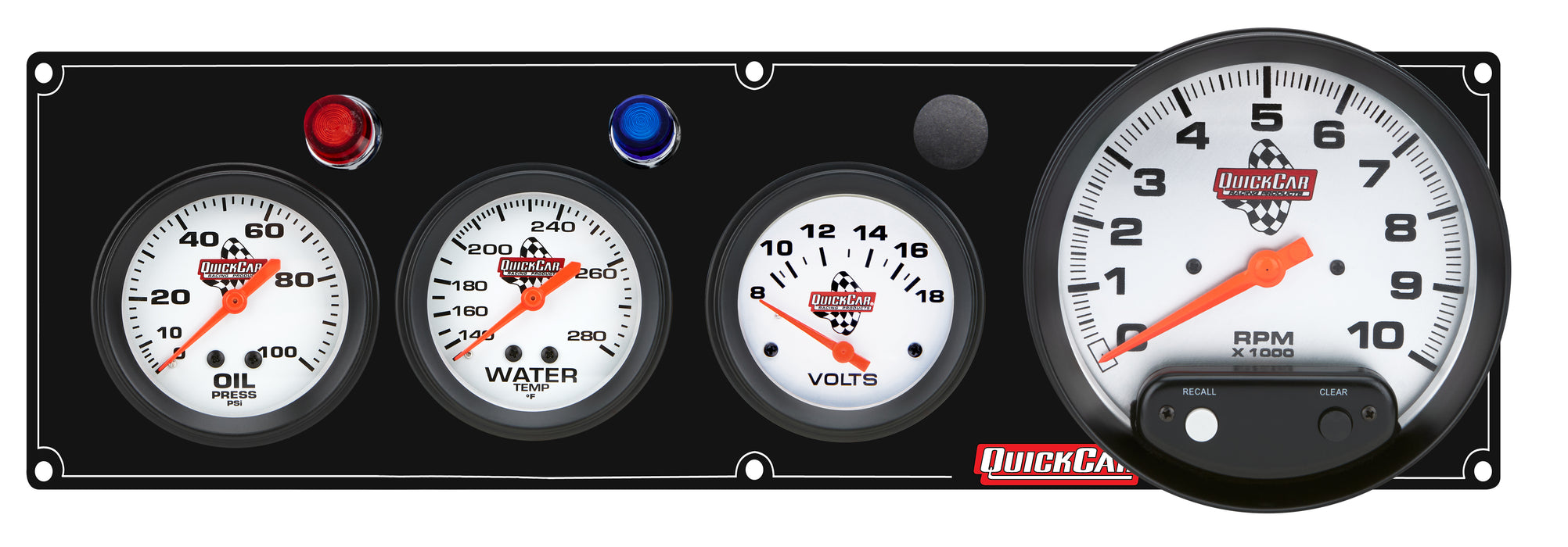 Quickcar Racing Products QRP61-6747 3-1 Gauge Panel OP/WT/VT Black