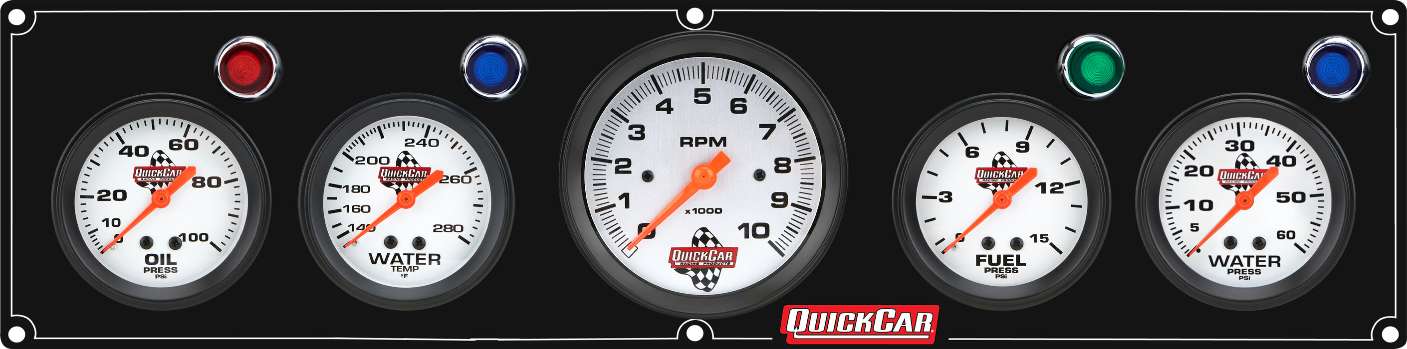 Quickcar Racing Products QRP61-67563 4-1 Gauge Panel OP/WT/FP15/WP Black