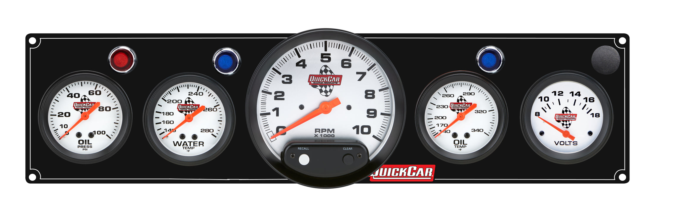 Quickcar Racing Products QRP61-6757 4-1 Gauge Panel OP/WT/OT/VT Black