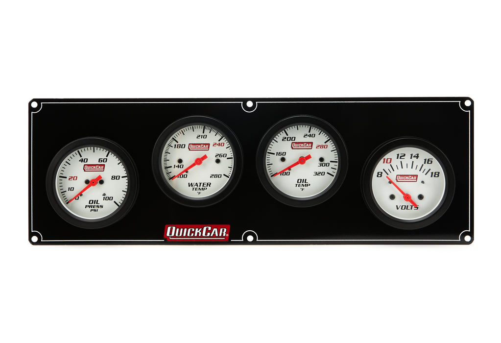 Quickcar Racing Products QRP61-7027 4 Gauge Extreme Panel OP/WT/OT/Volt