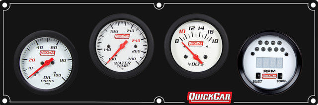 Quickcar Racing Products QRP61-7047 Extreme 3-1 Panel w/Tach OP/WT/VT Black