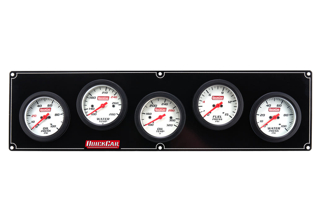 Quickcar Racing Products QRP61-7056 5 Gauge Extreme Panel OP/WT/OT/FP/WP