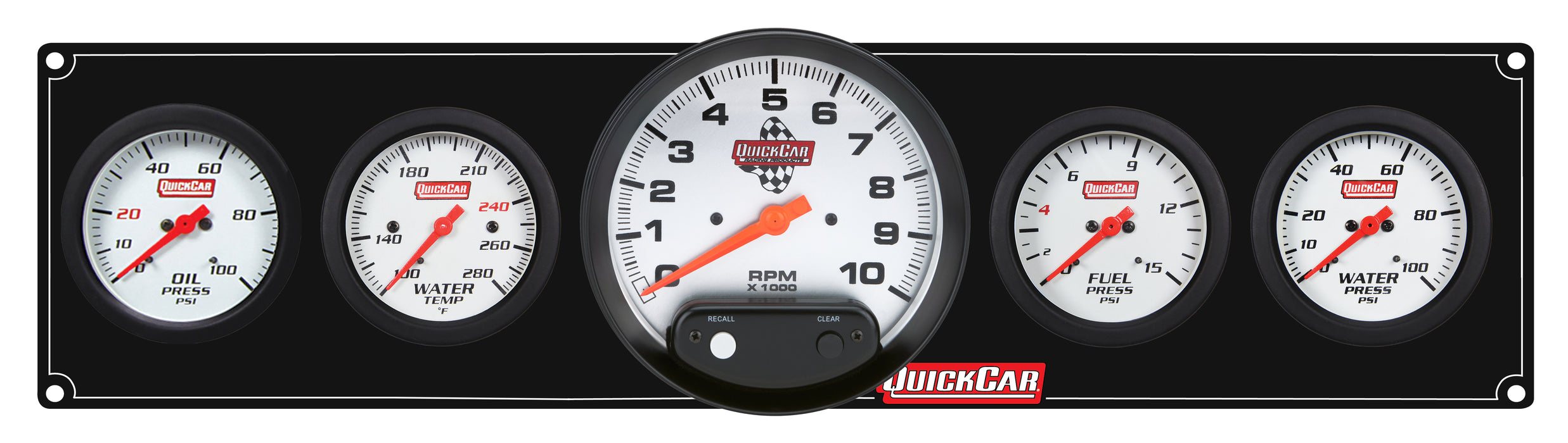 Quickcar Racing Products QRP61-7756 Extreme 4-1 Panel w/Tach OP/WT/FP15/WP Black