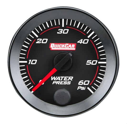 Quickcar Racing Products QRP65-008 RedLine Gauge 2-1/16in Water Pressure 0-60psi