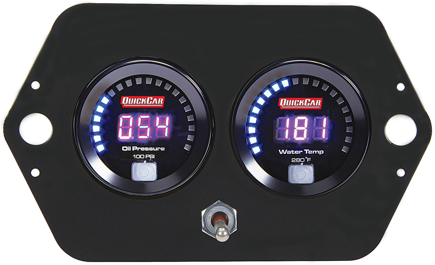 Quickcar Racing Products QRP67-2005 Digital 2-Gauge Panel Open Wheel OP/WT w/Batt