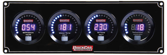Quickcar Racing Products QRP67-3041 Digital 3-1 Gauge Panel OP/WT/OT w/Tach