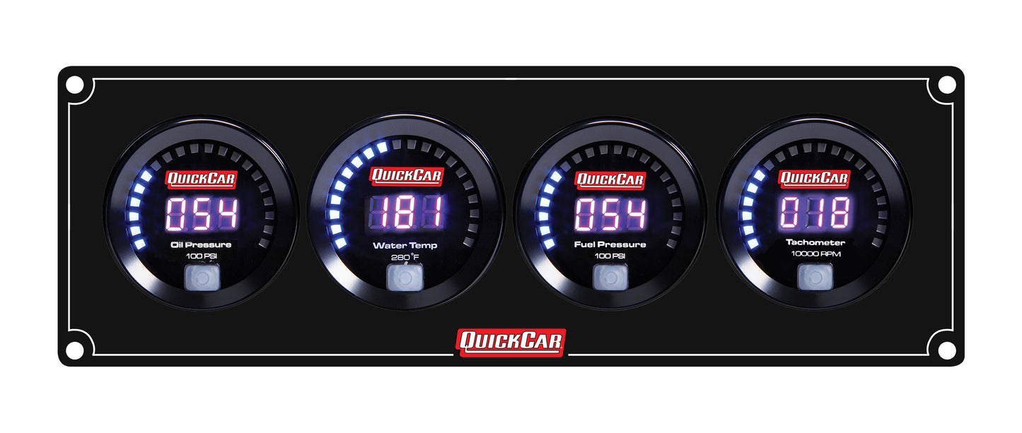 Quickcar Racing Products QRP67-3048 Digital 3-1 Gauge Panel OP/WT/FP100