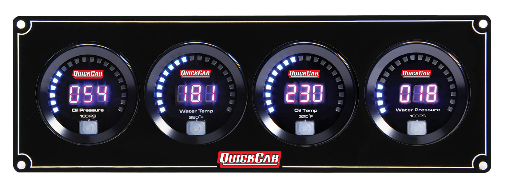 Quickcar Racing Products QRP67-4023 Digital 4 Gauge Panel OP/WT/OT/WP