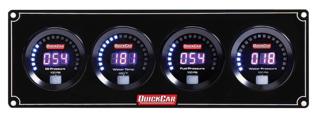 Quickcar Racing Products QRP67-4028 Digital 4 Gauge Panel OP/WT/FP100/WP