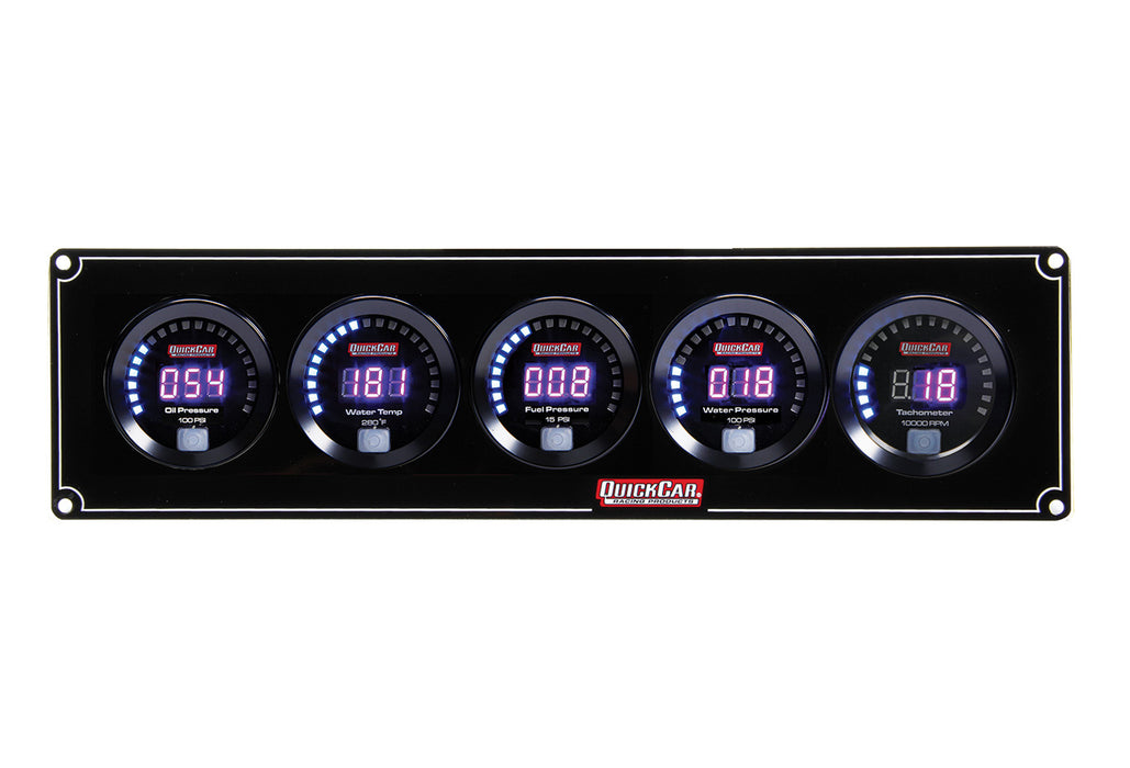 Quickcar Racing Products QRP67-4056 Digital 4-1 Gauge Panel OP/WT/FP/WP w/Tach