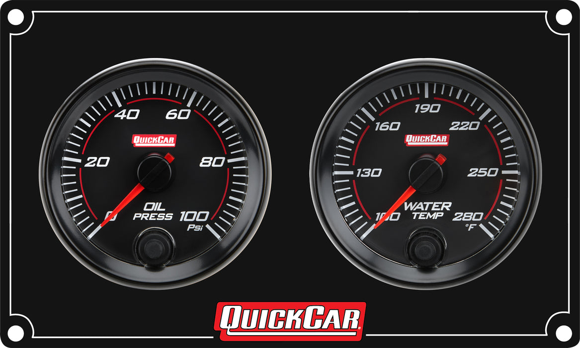 Quickcar Racing Products QRP69-2001 Redline 2 Gauge Panel OP/WT