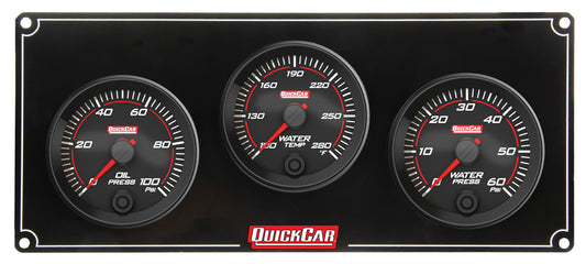 Quickcar Racing Products QRP69-3016 Redline 3 Gauge Panel OP/WT/WP