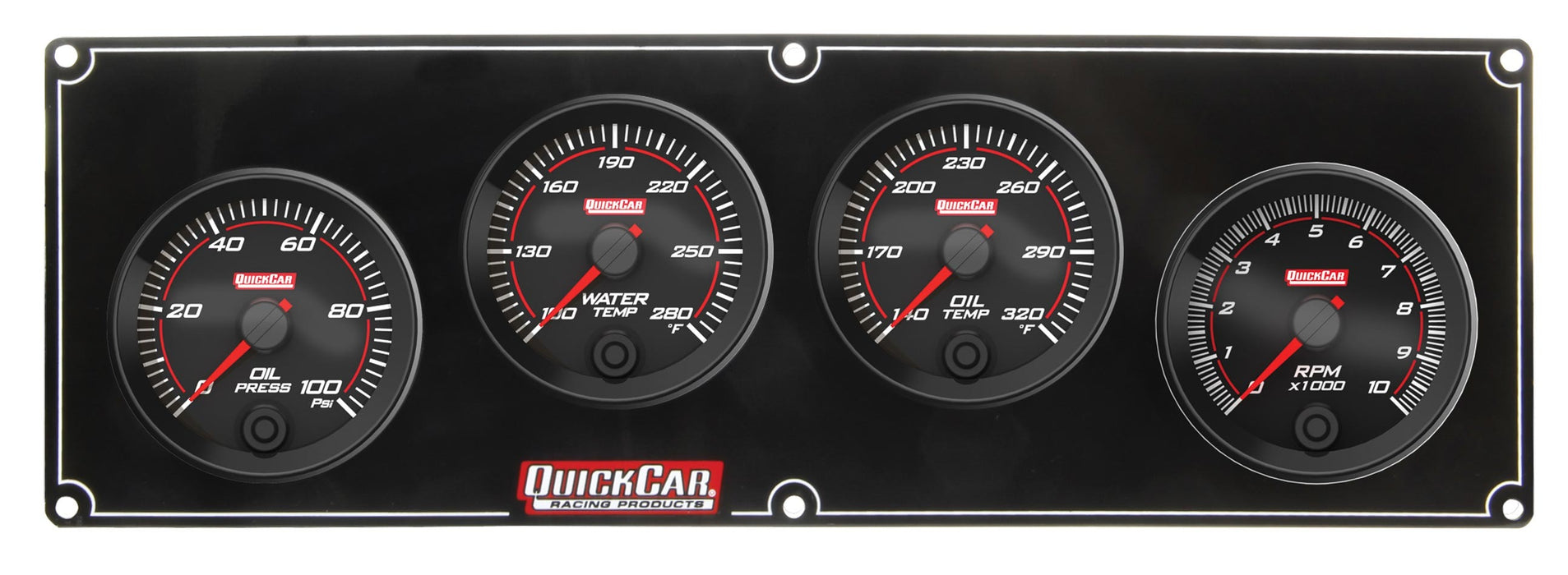 Quickcar Racing Products QRP69-3241 Redline 3-1 Gauge Panel OP/WT/OT w/2-5/8in Tach