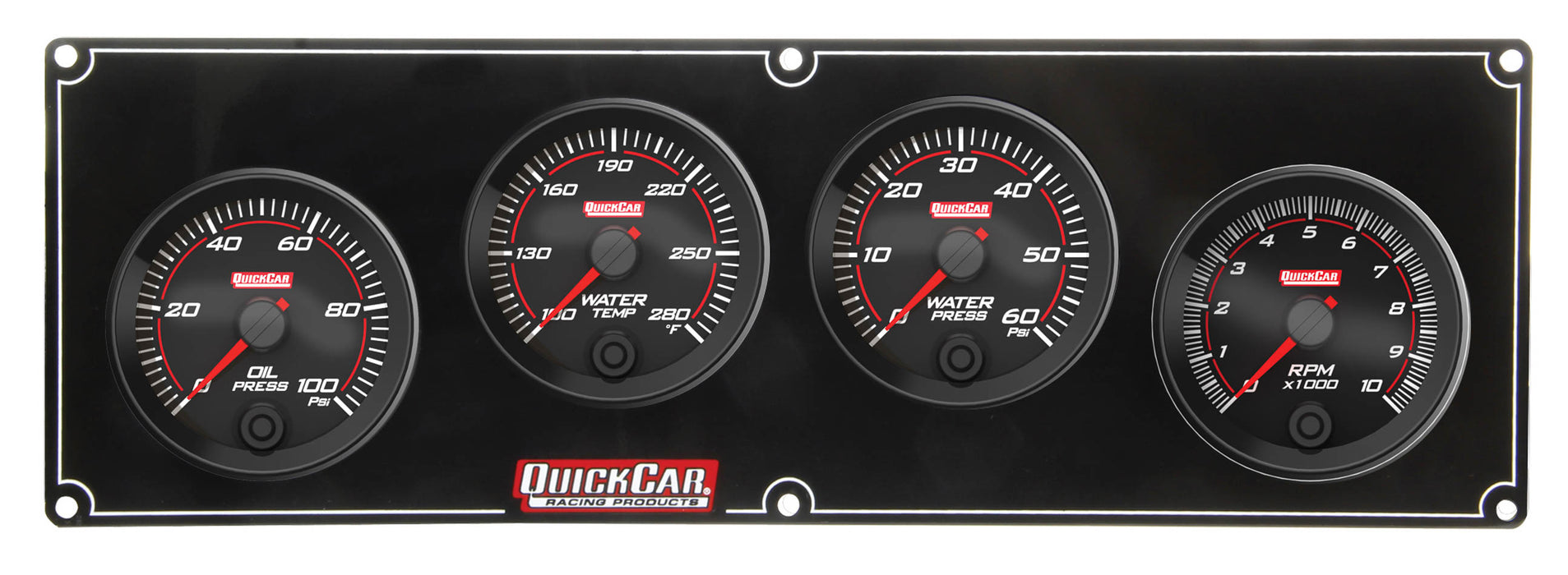 Quickcar Racing Products QRP69-3246 Redline 3-1 Gauge Panel OP/WT/WP w/2-5/8in Tach