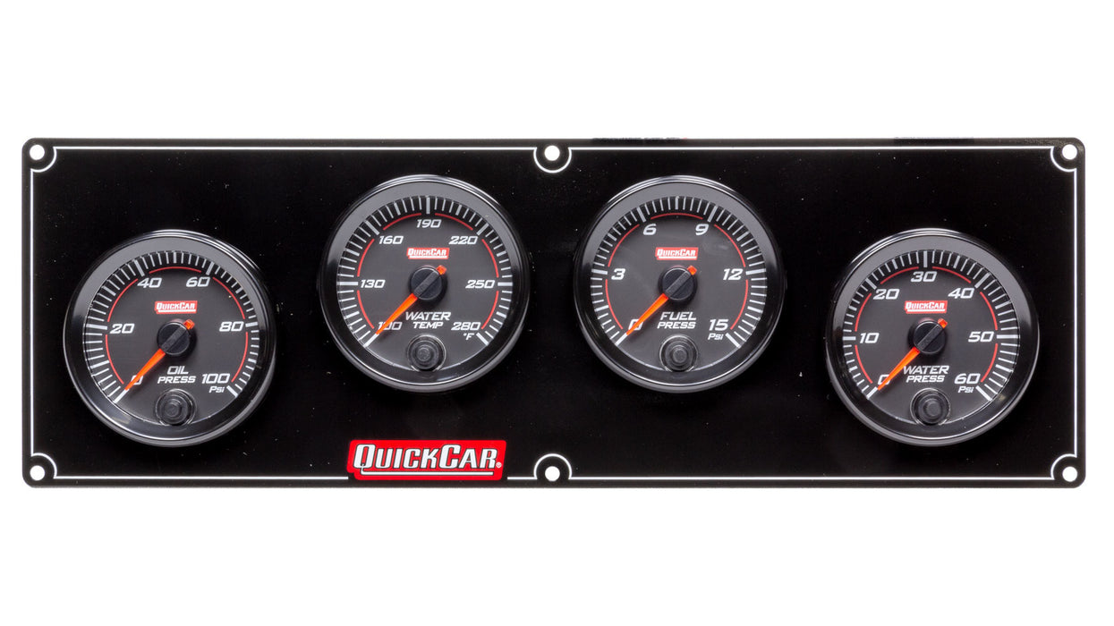 Quickcar Racing Products QRP69-4026 Redline 4 Gauge Panel OP/WT/FP/WP
