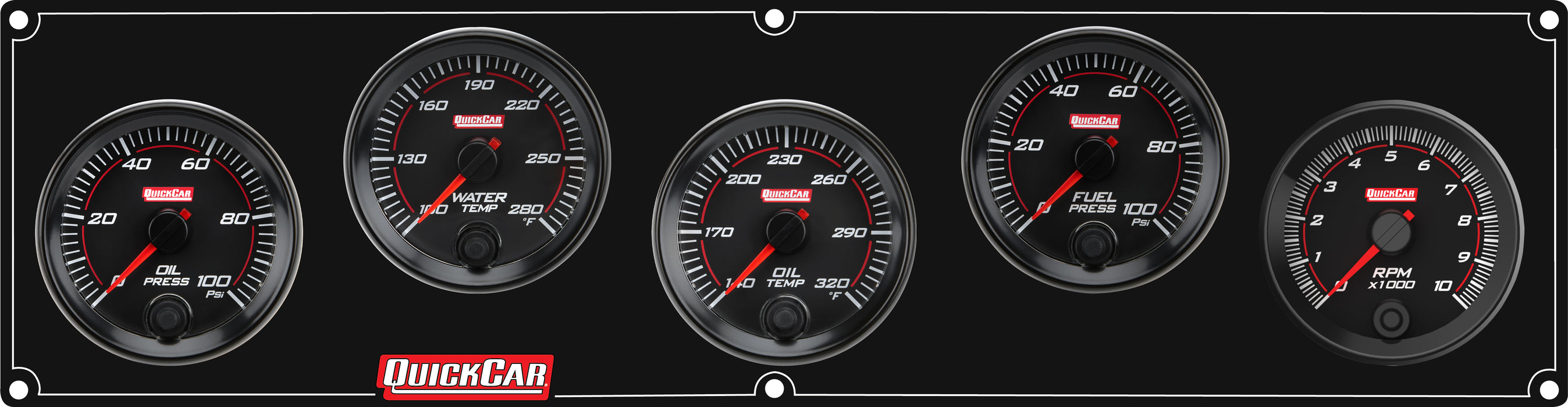 Quickcar Racing Products QRP69-4252 RedLine Panel 2-5/8in 4-1 OP/WT/OT/FP100
