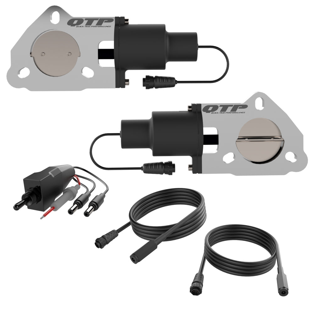Quick Time Performance QTPQTEC50 Dual 2.50 Inch Elect ric Cutout Valves