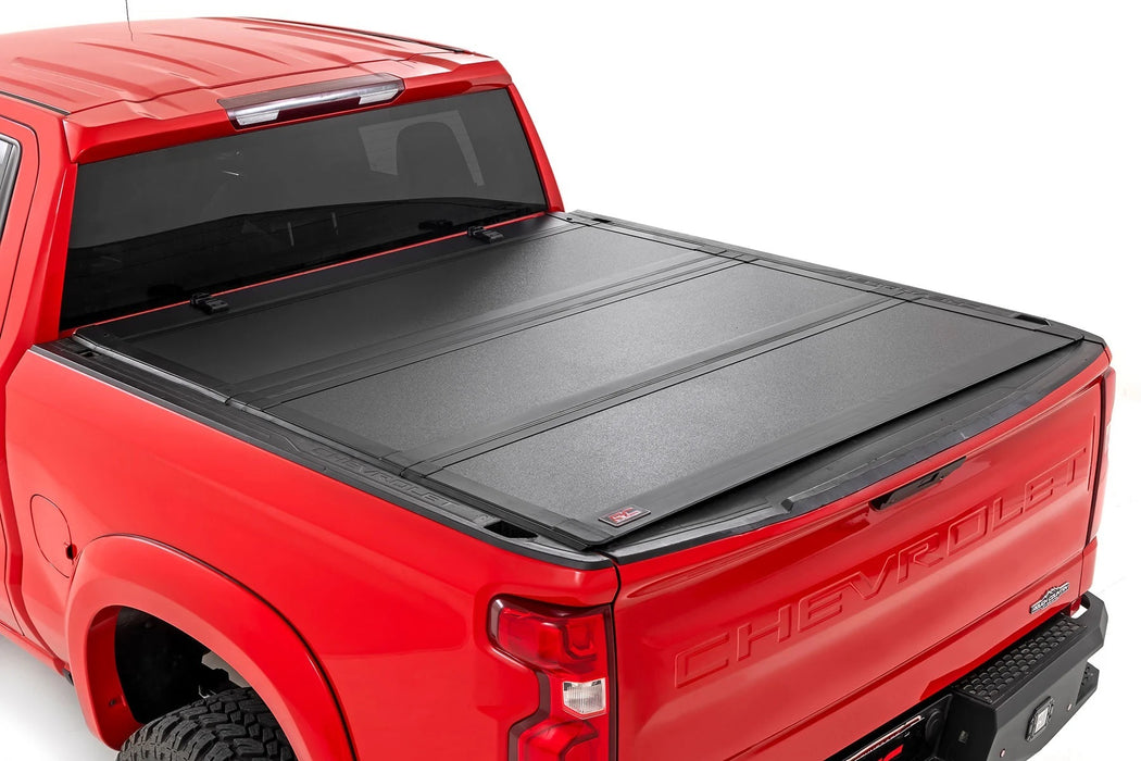 Rough Country RCS49120580 Hard Tri-Fold Flip Up Bed Cover