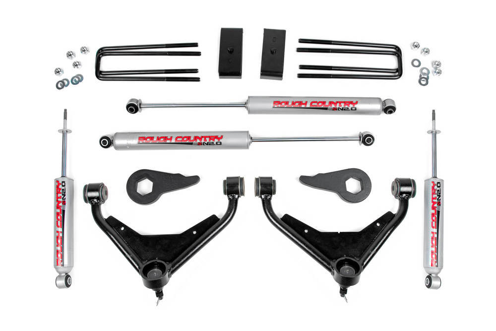 Rough Country RCS8596N2 01-10 GM P/U 2500 3in Suspension Lift Kit