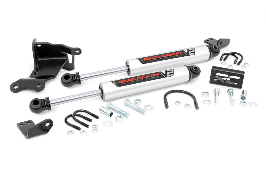 Rough Country RCS8730470 18- Jeep Wrangler JL Dual Steering Stabilizer