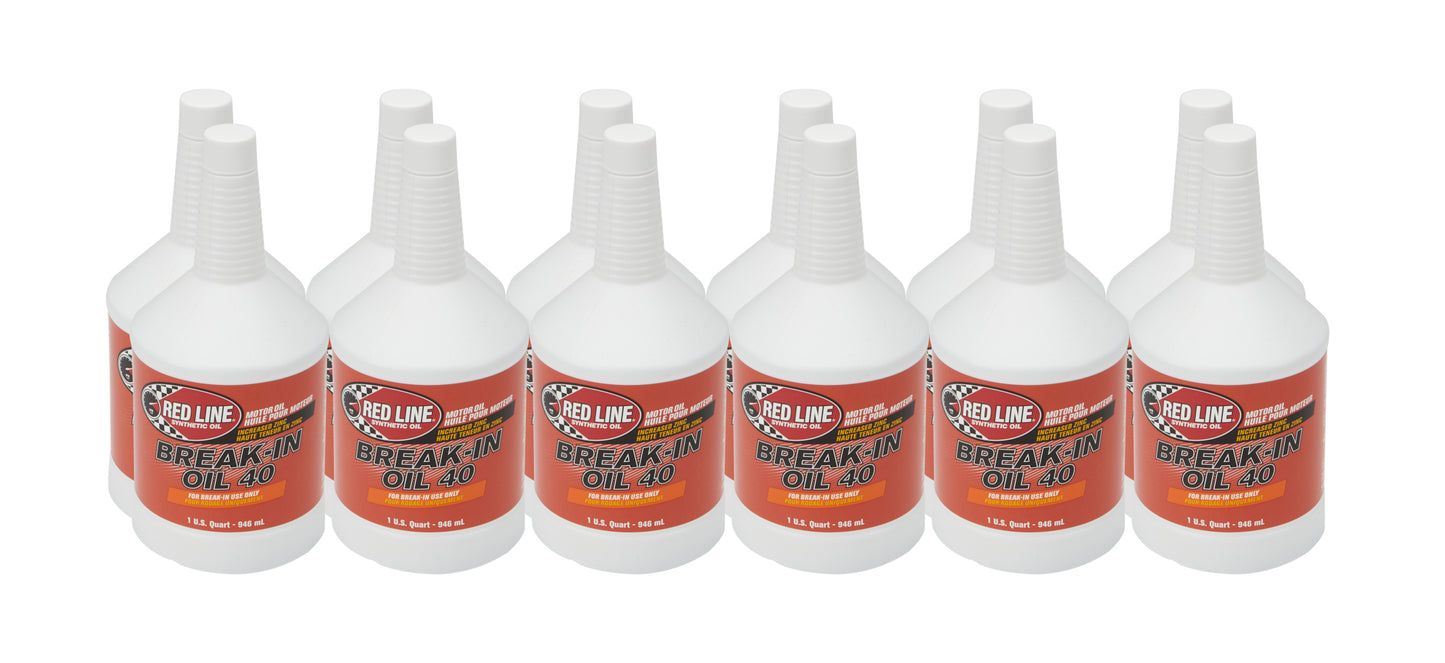 Redline Oil RED16024 Break In Oil 40W Case 12 x 1 Quart Bottles