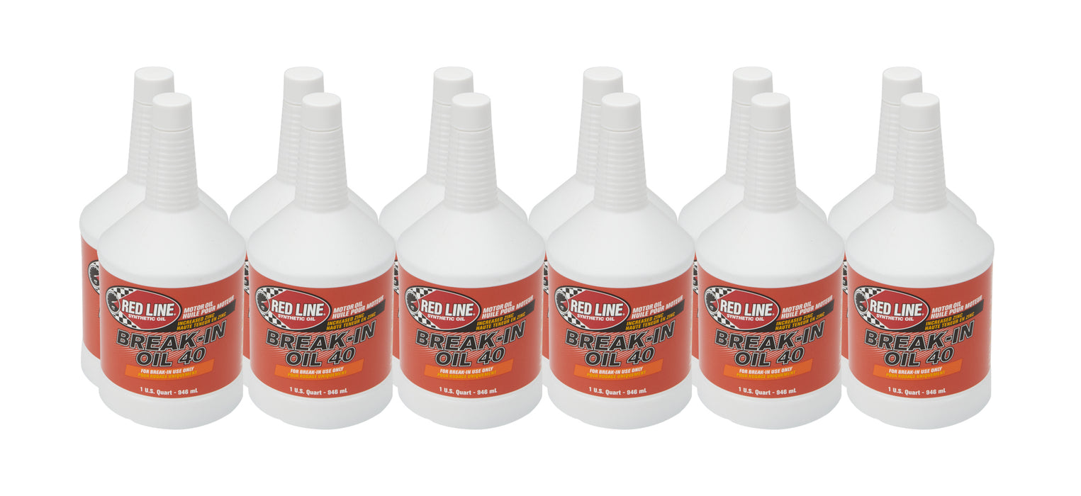 Redline Oil RED16024 Break In Oil 40W Case 12 x 1 Quart Bottles
