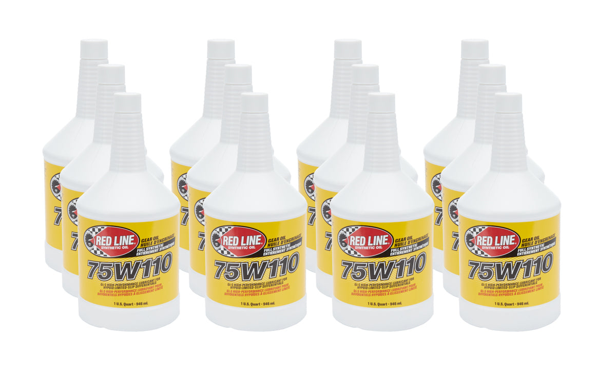 Redline Oil RED57824 Gear Oil 75w110 Case 12x1 Quart GL-5