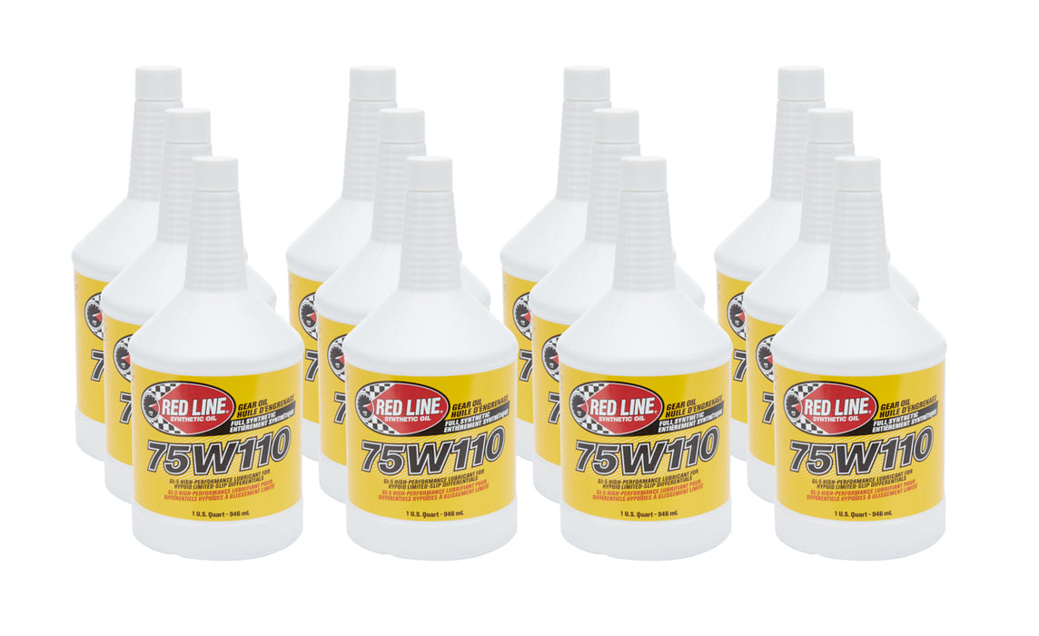 Redline Oil RED57824 Gear Oil 75w110 Case 12x1 Quart GL-5