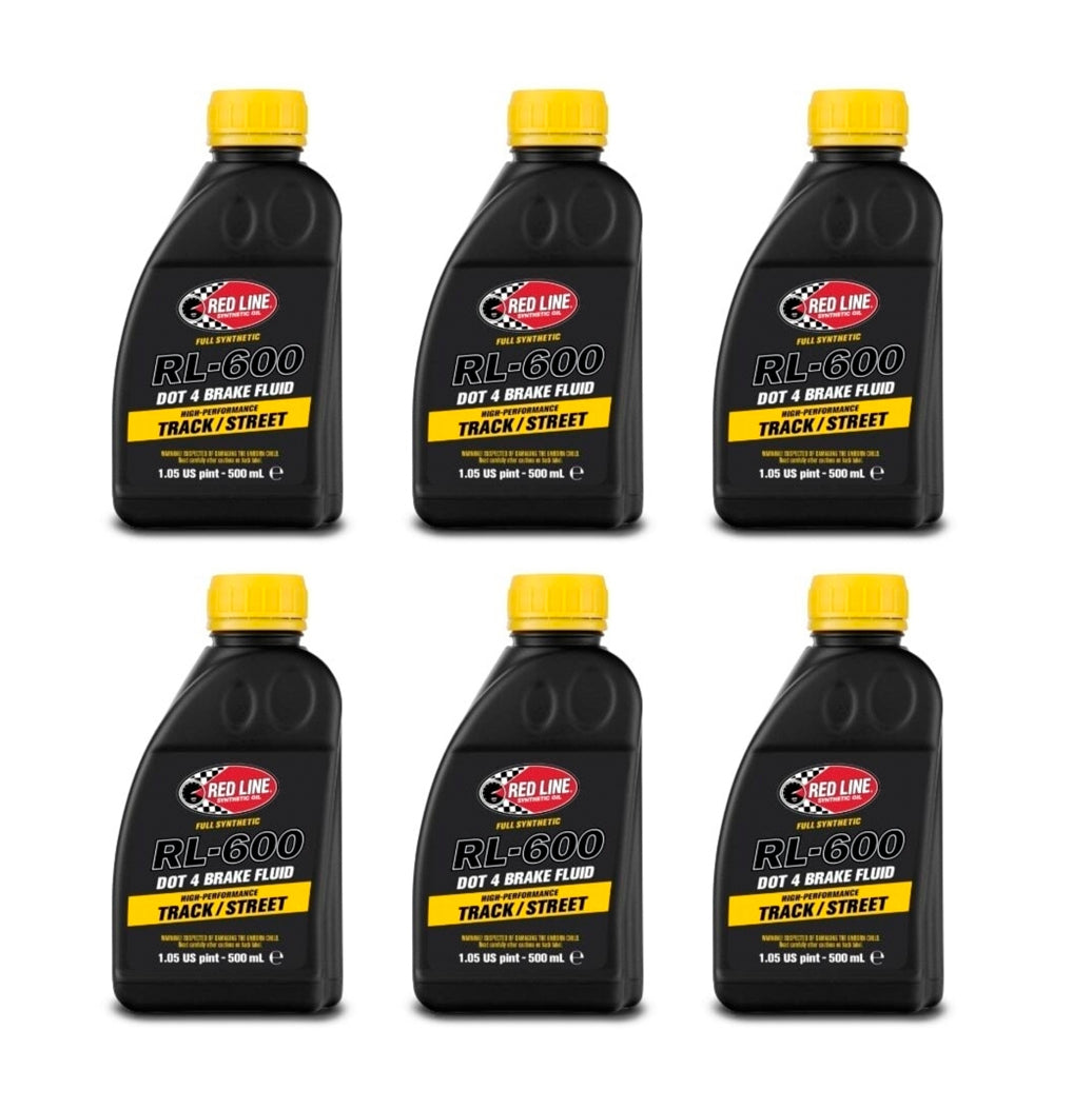Redline Oil RED90414 RL600 Brake Fluid High Performance Case 6x500ml